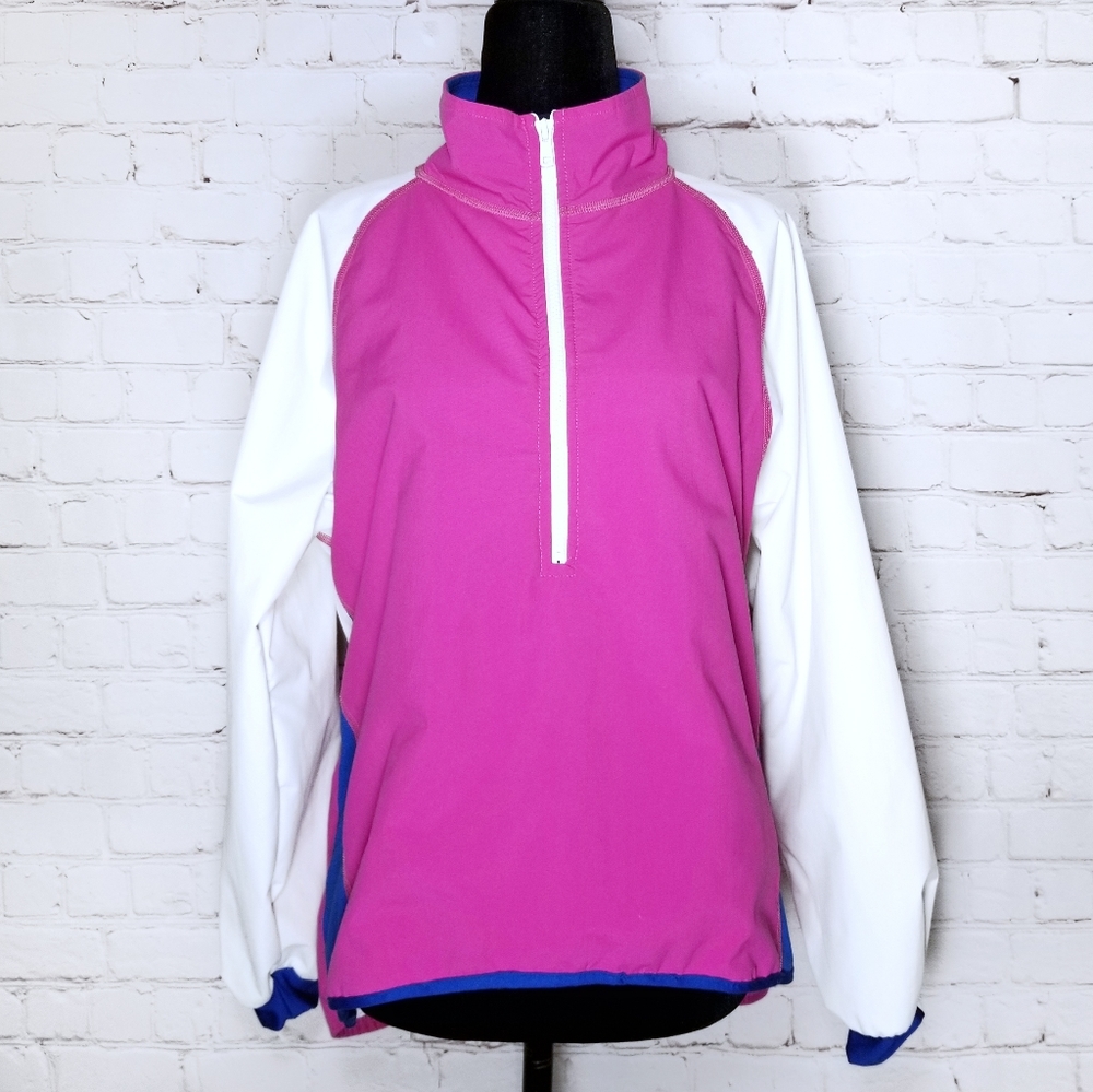 Vintage pink and white windbreaker